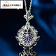 Yage's new light luxury and high-end French necklace, water drop pendant, exquisite sapphire necklace, gift to friends