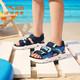 ANTA Children's Sandals Men's Beach Shoes 2025 Summer New Breathable Open Toe Comfortable Arch Sandals Men's Blue/Fluorescent Aqua 6962I-9 39