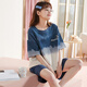 Fhhuabd Pajamas с грудной подушкой для женщин 2024 Новый летний хлопковой шорт с короткими рукавами в Интернете. Стиль знаменитости может носить за пределами домашнего костюма QGL-6627 M-грудная площадка