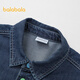 Balabala shopping mall same style children's clothing children's denim shirt boys' tops cool summer new style denim dark blue 88301 105