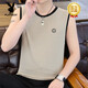
Playboy (PLAYBOY) 2025 summer new men's ice silk striped vest quick-drying men's tops plus fat plus large size sleeveless T-shirt 9903 vest--Khaki M 90-120Jin[Jin equals 0.5 kg]