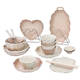 Tazón de mesa y placa de color XMSJ a alta temperatura Conjunto de plato 2024 Tazón de arroz nuevo plato de plato de plato y combinación de palillo 4-6 personas con 4-6 personas Caja de regalo de comida 1355 0 cabezas