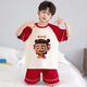 Disney 2025 neuer Sommerjunge Pyjama Kurzärärmelte Nezha Kinder Jungen Baby Medium und große Jungen Home Kleidung Set F-810# Red Nezha 100 [Höhe 1105-115 cm]