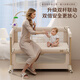
ULOP (ULOP) Xingmeng Crib movable multi-function bed one-click folding splicing crib baby supplies cradle shaker Luxury top-end one-second folding folding bed-Xinghejin Folding crib with mosquito net diaper table