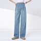 
ELLIE / LUKE jeans for spring wear 2025 new spring and autumn clothes without abdomen straight wide-leg pants during pregnancy, light blue XXL