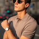 Mr. BU Polo Shirt Business Polo Revers Strick-Strick-T-Shirt 2025 Frühling und Sommer Festkühlung Cooles Kurzärmel-Hemd AT12118 Klavier Schwarz S _165