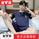 雅鹿男士睡衣夏季短袖短裤棉质青少年简约男夏背心大码中年家居服套装 品牌9922 L 男士(适合95-120斤)