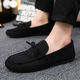 Pushui Fangfinang Old Peking Lazy Beans Schuhe Herren -Leinwand lässig und vielseitig Frühlingsblau (D753) 45