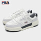 斐乐（FILA）【黄景瑜同款】男鞋小狐狸板鞋2025夏季新款方块鞋休闲鞋 雪白/雨雾灰-WN 42