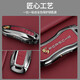 VKR Porsche Key Cayenne Car Case Paramela Macan's Macan Women's 911 Supplies 718 Boucle en cuir modifiée B Bordeaux Red Single Case