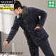 
Modal men's pajamas for winter coral velvet three-layer cotton thickened velvet autumn and winter warm flannel warm home clothes C9921# black gray men [plough] L (recommended 100-125 Jin [Jin equals 0.5 kg]) three-layer cotton