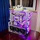 Shuomeiyou open chassis 240/360 water-cooled air-cooled ATX/matx rack graphics card vertically mounted computer host small chassis X6 white chassis (supports small and medium-sized motherboards)