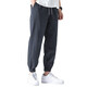 Linen nine-point pants men's elasticated summer cotton and linen thin Chinese style casual pants for middle-aged and young people with leggings light gray XL (recommended 160-180 Jin Jin equals 0.5 kg)