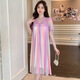 HUALIN FASHION宫廷风莫代尔网纱睡裙带胸垫公主性感家居服 3923带胸垫 175 L