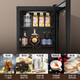 Haier 191 liter red wine cabinet and foreign wine cabinet dual temperature zone dual control multi-functional constant temperature home office air-cooled frost-free vertical refrigerated display cabinet wine foreign wine beer cabinet dual temperature wine cabinet + ice bar 191L adjustable shelf