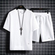 
Zhaoxun Guangzhou 13-line T-shirt waffle short-sleeved T-shirt men's summer loose large size sports khaki shorts suit thin 829 black [set] M 100-120Jin [Jin equals 0.5 kg]