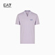 EMPORIO ARMANI/Armani official flagship [Father's Day gift] EA7/New men's half-zipper Polo shirt 25 summer [Half Zipper] Lavender Gray-UA092 3XL (Recommended: 190-210Jin [Jin equals 0.5 kg])