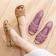 Mankoyi 2025 Sommer bequeme Sandalen für Frauenarbeit Schuhe flacher Fisch Mund offen mit nicht rutschfestem Keeberichtungsbestand und bequemer 902 Gold 37 (nur kleiner)