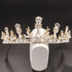 Huaiyin Crown Girl 18. Geburtstag Super Fee Braut Kopfschmuck barock koreanische Hochzeitskronmädchen Einfache Atmosphärische Prinzessin Goldene Krone