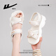 
Huili women's shoes summer new style casual sandals for women with thick sole sports beach shoes for women 1449 beige 37