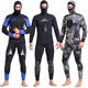 Vinoya 5mm thickened diving suit men's split warm snorkeling and cold-proof deep diving equipment long-sleeved swimsuit women 1049 split 5mm black M