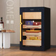 Vinocave cigar cabinet small household constant temperature and humidity control eggplant cultivation inverter compressor with fingerprint lock imported cedar wood box ammonia removal humidification cabinet remote display cabinet V2 smart frequency conversion + fashionable cigar cabinet 113L