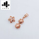 Puri Russia Au585/14K Rose Gold Hollow Flower Pendant Special Price Fashion Shiny Versatile Purple Gold Single Flower Pendant