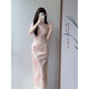 Spring Man Pink 2025 All-inclusive Cheongsam Women's New Chinese Style Young Style Engagement High-end Atmosphere Upgrade Slim Pink S