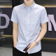 
Hua Jiuqing Guangdong Puning men's high-end shirt short-sleeved middle-aged and elderly summer men's short-sleeved shirt middle-aged thin style without ironing long-sleeved K08-15 black strips + 03 wide blue strips average size 3890-104Jin[Jin equals 0.5 kg]