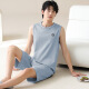 PALANDO PAJAMAS POUR HOMMES POUR SUMBRE CORTON PURS COPE SEPLEST SHORTS LA TAILLE DE LA LA LA LA LA LA LA LA LA LA LA MAISON DES VENDEMENTS SUMBRÉE MENSELLEMENT 13657 [Coton pur, adapté à la peau et respirante] L [suggéré pour 100-120 Jin [Jin est égal à 0,5 kg] usure]
