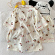 Pyjamas für Frauen im Sommer kurzärmelige Wolke Baumwolle Sommer Ladies 2025 NEUER Student niedliche Cartoon Home Clothing Set Qdmbe683 XL (170) Empfohlenes Gewicht 120 Jin [Jin gleich 0,5 kg]