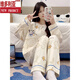
Victoria's style pajamas for women in summer thin long sleeves trousers suit for spring ladies new autumn and winter cute loose SSM-15567 women M [75-100Jin [Jin equals 0.5 kg]]