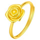 MARK FDR gold-plated silver rose flower ring, women's exquisite and fashionable live ring, high-end Valentine's Day gift for girlfriend, flower open ring