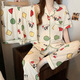 
Hanrui cartoon milk silk women's pajamas three-piece set home clothes FS*14137 170 M