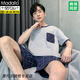 Modal 80-220jin [Jin entspricht 0,5 kg] Big Children Pyjamas Jungen Sommer kurzärmelige Baumwolle Teenager Mittelschüler große Jungen