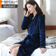 
Modal brand 2024 new autumn and winter coral velvet nightgown for women thickened warm medium-length flannel nightgown bathrobe light gray bathrobe Y719 M (recommended 100 Jin [Jin equals 0.5 kg])