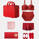 Miss Polly red wedding underwear underwear bride and groom couple suit men and girls small breasts gathered summer thin style beautiful back wine red women's suit + men's underwear + gift pack two M women's suit men's underwear 5XL recommended 200-230Jin Jin equals 0.5 kg
