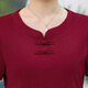 La chemise d'été de Su Yunya 2021 Nouveau t-shirt à manches courtes pour les personnes d'âge moyen et les personnes âgées pour les vêtements en vrac brodés d'âge moyen 9928 à manches bordeaux xl 105jin [Jin équivaut à 0,5 kg]