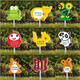 Cartoon green signboard care for small lawn prompts customized flower and grass slogans instructions outdoor garden tree warnings A-21 50x70cm
