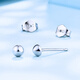 3DG Jewelery platinum pt950 simple round bead earrings as a gift for your girlfriend. Priced by the gram: 1.09 grams (93 yuan including labor costs)