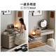 Genji Muyu solid wood dressing table bedroom light luxury dressing table storage cabinet integrated household gray retractable dressing table 0.8m dressing table + 0.39m cupboard assembly