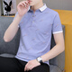 
Playboy (PLAYBOY) 2025 new summer lapel men's short-sleeved T-shirt casual trendy brand POLO shirt men's collar half-sleeved ice silk white QY679 M