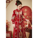 Youzhao XiUhe Hochzeit Braut 2025 Chinesische Hochzeitskleid Hochzeit Toast Hochzeit Kleidung Kleine Hochzeitskleidung Frauen Home Hochzeit Kleidung Hochzeit Kleidung Velvet (New Crown Tiara) Perle Stickerei s