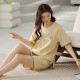 Pajamá de pijama de manga corta de algodón puro para ropa de algodón para mujeres de verano para ropa para el hogar de estilo coreano simple Y9859 m (recomendado 75-95Jin [Jin iguala 0.5 kg])
