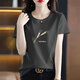 Fengeya High-End Brandneue 2025 Sommer-T-Shirt für Frauen mit kurzärmeligem Frauenkleidung halbärmelig T-Shirt Top Trend 6196 Weiß kurzärmelig M (Empfohlen 80-105jin [Jin gleich 0,5 kg]))
