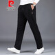 
Pierre cardin pure cotton sports casual pants men's autumn and winter thick loose straight knitted pants black [winter] ZP9928 plus velvet XL