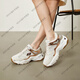 SKECHERS Damenschuhe Drei Generationen von Panda-Schuhen Herbst und Winter Neue dicke Casual Sports Dad Schuhe 12958 White_silver_11979-WSL 35.5