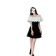 Fhhuabd One-Shoulder-Kleid 2024 Sommer neuer Stil Goldener Stil Lotus Blatthals Schlankes hip geschaltetes sexy Geburtstagskleid für Frauen 7374 Bilder S [vorgeschlagen 95 Jin [Jin gleich 0,5 kg] unten]