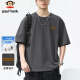 
Big Mouth Monkey (Paul Frank) short-sleeved men's summer 220g heavy cotton T-shirt men's loose casual top jacket men's clothing dark gray XL