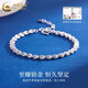 CHINA GOLD PT950 Platinum Phoenix Tail Bracelet 2025 New Hand Jewelry Platinum Valentine's Day Birthday Gift for Girlfriend and Wife Jingsuda Platinum Phoenix Tail Bracelet About 2.6g Zhongjin Gift Box